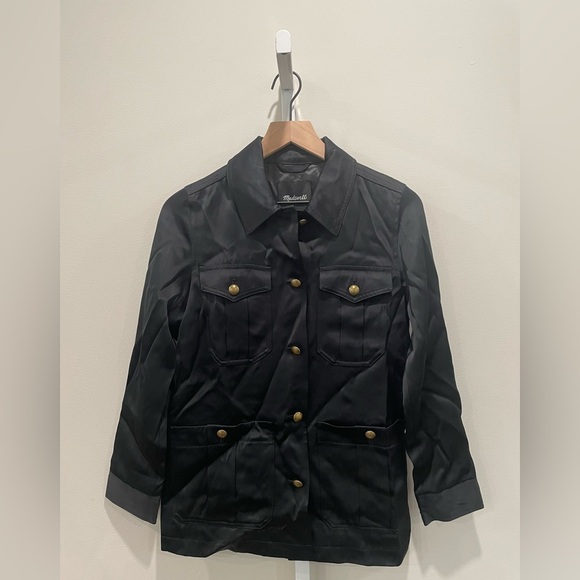 Madewell Double-Faced Satin Safari Jacket Size XXS - Picture 7 of 13